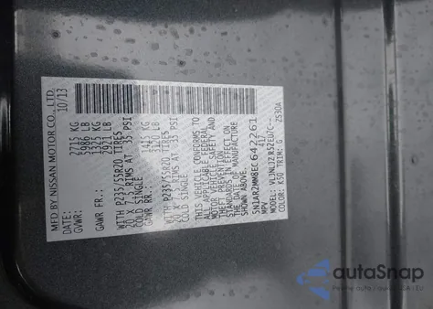 2014 Nissan Pathfinder Platinum from USA, damaged, VIN 5N1AR2MM8EC642261